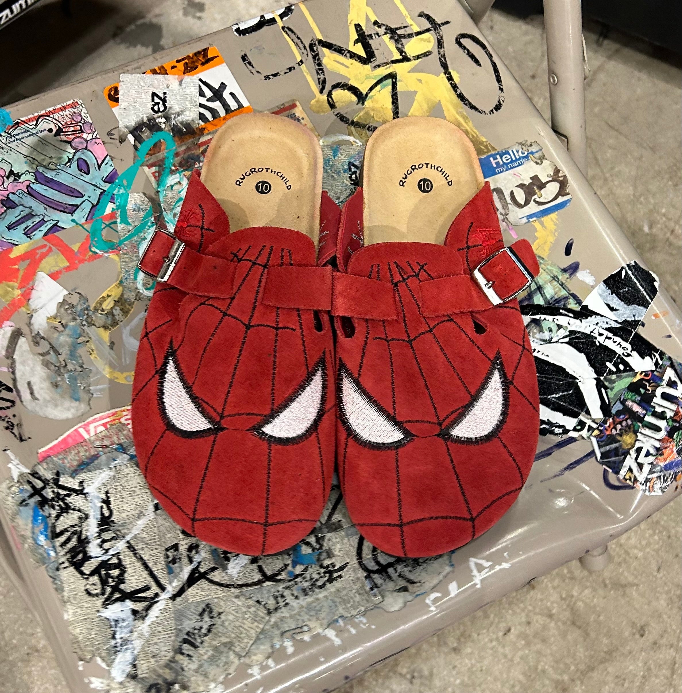 Spider-Man Suede Clogs